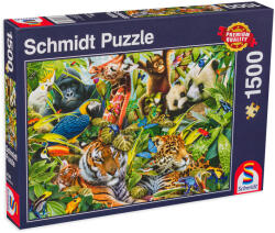 Schmidt Spiele Puzzle Schmidt din 1500 de piese - Regatul colorat al animalelor (57385) Puzzle
