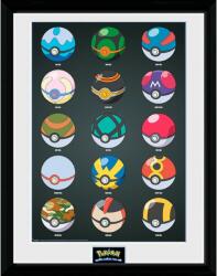 GB eye Poster cu rama GB eye Games: Pokemon - Pokeballs (PFC2076)