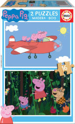 Educa Puzzle Educa din 2 x 16 de piese - Aventurile lui Peppa Pig (EDU17157) Puzzle