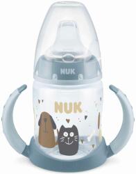 Nuk Biberon NUK First Choice - Pisică și Câine, TC, PP, cu tetină pentru suc, 150 ml, albastru (10215032)