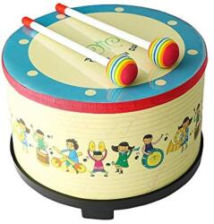 Smart Baby Jucărie din lemn Smart Baby - Tobă colorat (ACT142) Instrument muzical de jucarie