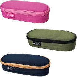 Herlitz Penar școlar oval Herlitz - 1 fermoar, 3 culori proaspete, asortiment (50038411) Penar
