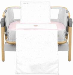 KikkaBoo Set de lenjerie de pat pentru pătuț mini din 5 piese KikkaBoo - Dream Big, roz (41101050063) Lenjerii de pat bebelusi‎, patura bebelusi