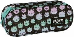 BackUP Penar școlar oval BackUp A - Rainbow Cat, 1 fermoar (92765) Penar
