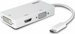 Lindy Adaptor Lindy LY-43273, USB-C - HDMI, DVI, VGA, White (JAB-5349974)