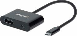 Manhattan USB auf HDMI-C-PD-Konverter mit Ladeport (153416)