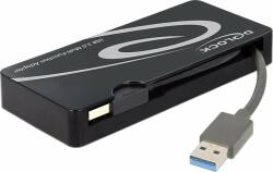 Delock USB - USB RJ-45 - D-sub 9 USB - HDMI Negru (62461) (62461)