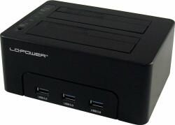 LC-Power Dockingstation LC-putere USB 3.0 2-Bay 2.5 "/ 3.5" HDD / SSD + 3xHub (LC-DOCK-U3-HUB)