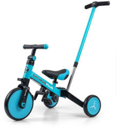 Milly Mally Gyerek háromkerekű bicikli 4az1-ben Milly Mally Optimus Plus tolókarral blue