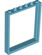 LEGO® 42205c156- LEGO közepes azúr ablakkeret 1 x 6 x 6 méretű (42205c156)