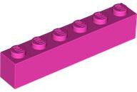 LEGO® 3009c47 - LEGO sötét rózsaszín kocka 1 x 6 méretű (3009c47)