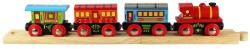 Bigjigs Toys Trenul de pasageri Bigjigs Rail + 2 șine (DDBJT421)