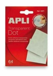 APLI Etichete autoadezive Apli Puncte Transparent (12 Unități)
