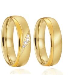 Elegance Ájlin prémium nemesacél gyűrű arany fazonban akár párban is (WPS-054B5)