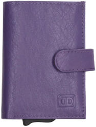 Double-D lila bőr pop-up mini pénztárca, kártyatartó 10×7 cm (DD-18208-021)