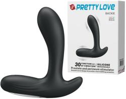 Pretty Love Stimulator Prostata Backie 30 Moduri Vibratii, Silicon, USB, Negru, 12.5 cm
