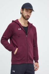 Under Armour felső bordó, férfi, sima, kapucnis - burgundia S - answear - 34 990 Ft