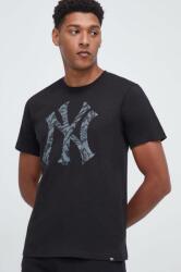 47 brand pamut póló MLB New York Yankees fekete, férfi, nyomott mintás - fekete S