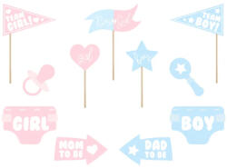 PartyDeco S. r. o Kiegészítők babaváró party fotózáshoz 11 db-os