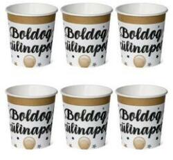  Papírpohár elegáns 2, 5dl, 6db, Boldog szülinapot, 23315 (LUFI486177)