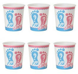 Parpírpohár babaváróra 250ml 6db, Fiú vagy Lány (LUFI539077)