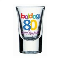 Üvegpohár feles Boldog 80. Szülinapot, 30328 (LUFI786350)