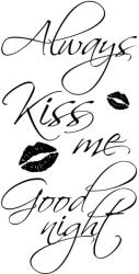Gario Falmatrica Always kiss me good night Szín: Fekete (matt), Méret: 50 x 100 cm