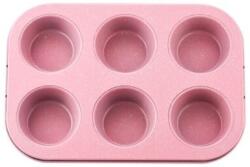 Morello Formă de copt pentru 6 muffins Morello - Pink, 26.5 x 18.5 cm, roz (975011-3)