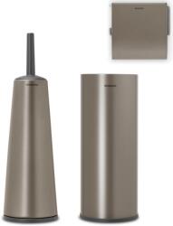 Brabantia Set de 3 accesorii pentru toaletă Brabantia - ReNew, Platinum (1003477)