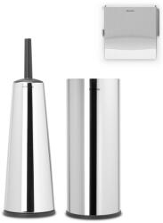 Brabantia Set de 3 accesorii pentru toaletă Brabantia - ReNew, Brilliant Steel (1003478)