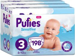 pufies Scutece bebelusi Pufies Sensitive 3, 198 buc (3800024035654)