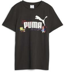 PUMA Tricou copii Puma x Spongebob Squarepants 62221201, 117-128 cm, Negru
