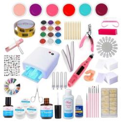 Girls Corner Kit complet pentru unghii false, cu lampa UV si freza electrica