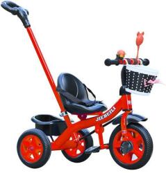 Nbw Tricicleta cu pedale pentru copii 2-5 ani, cu maner parental detasabil, Rosie