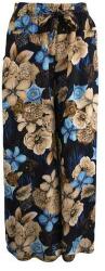 Univers Fashion Fusta-pantalon, Univers Fashion, , 2 buzunare, albastru cu imprimeu floral bej, XL