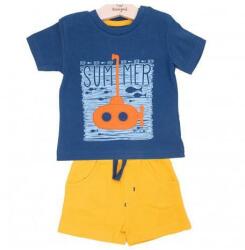 BabyBol Compleu baieti Submarine, tricou și pantaloni scurți, 12 luni si 18 luni