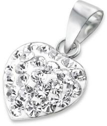 Adorabel Pandantiv din argint in forma de inima cu cristale, White crystal, Adorabel - esteto - 50,39 RON