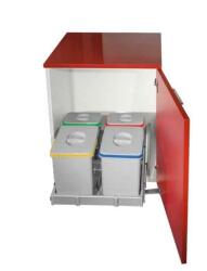 Maxdeco Cos de gunoi incorporabil, Smart Automatic, colectare selectiva cu 2 recipiente x 15 litri si 2 x 7 litri - Maxdeco