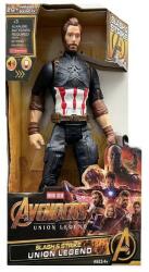 Figurina Avengers cu efecte sonore si luminoase, Captain America, 30 cm