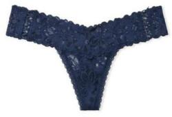 Victoria's Secret Chiloti tanga Victoria's Secret, Lace-up Thong Panty, Bleumarin, M Intl