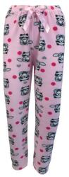 Univers Fashion Pantaloni pijama dama, Univers Fashion, polar, roz deschis cu imprimeu gri si roz, XL