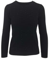 Univers Fashion Pulover, Univers Fashion, tricotat fin cu strasuri pe fata, negru, S-M