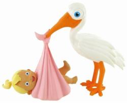 Comansi Figurina Comansi Moments - Stork with Baby Girl Figurina