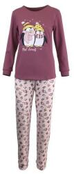 Univers Fashion Pijama dama, Univers Fashion, bluza mov inchis si pantaloni roz, 2XL