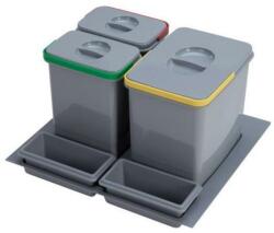 Maxdeco Cos de gunoi Praktico incorporabil in sertar, cu 3 recipiente, pentru corp de 600 mm latime H: 300 mm- Maxdeco