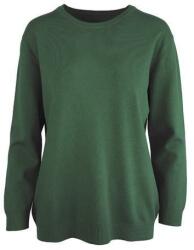 Univers Fashion Pulover tricotat fin, decolteu rotund, verde muschi, XL-2XL