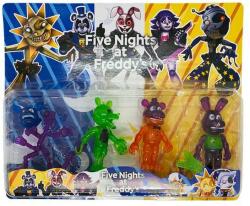 Shop Like A Pro Set 4 figurine Five Night at Freddy, Bonnie, Foxy, Freddy, Shop Like A Pro®, Multicolor