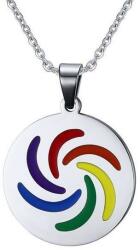 Aukai Lantisor cu pandantiv LGBT medalion, argintiu