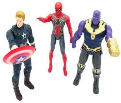 Shop Like A Pro Set 3 Figurine Super Eroi Avengers - Spider Man, Thanos, Captain America, 17 cm