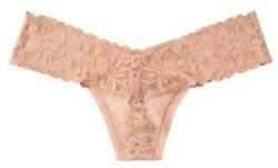 Victoria's Secret Chiloti tanga Victoria's Secret, Lace-up Thong Panty, Crem, S Intl